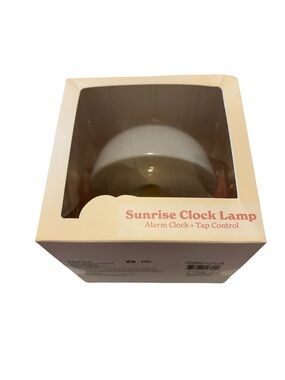 Sunrise Clock Lamp Alarm Clock with Tap Control - White